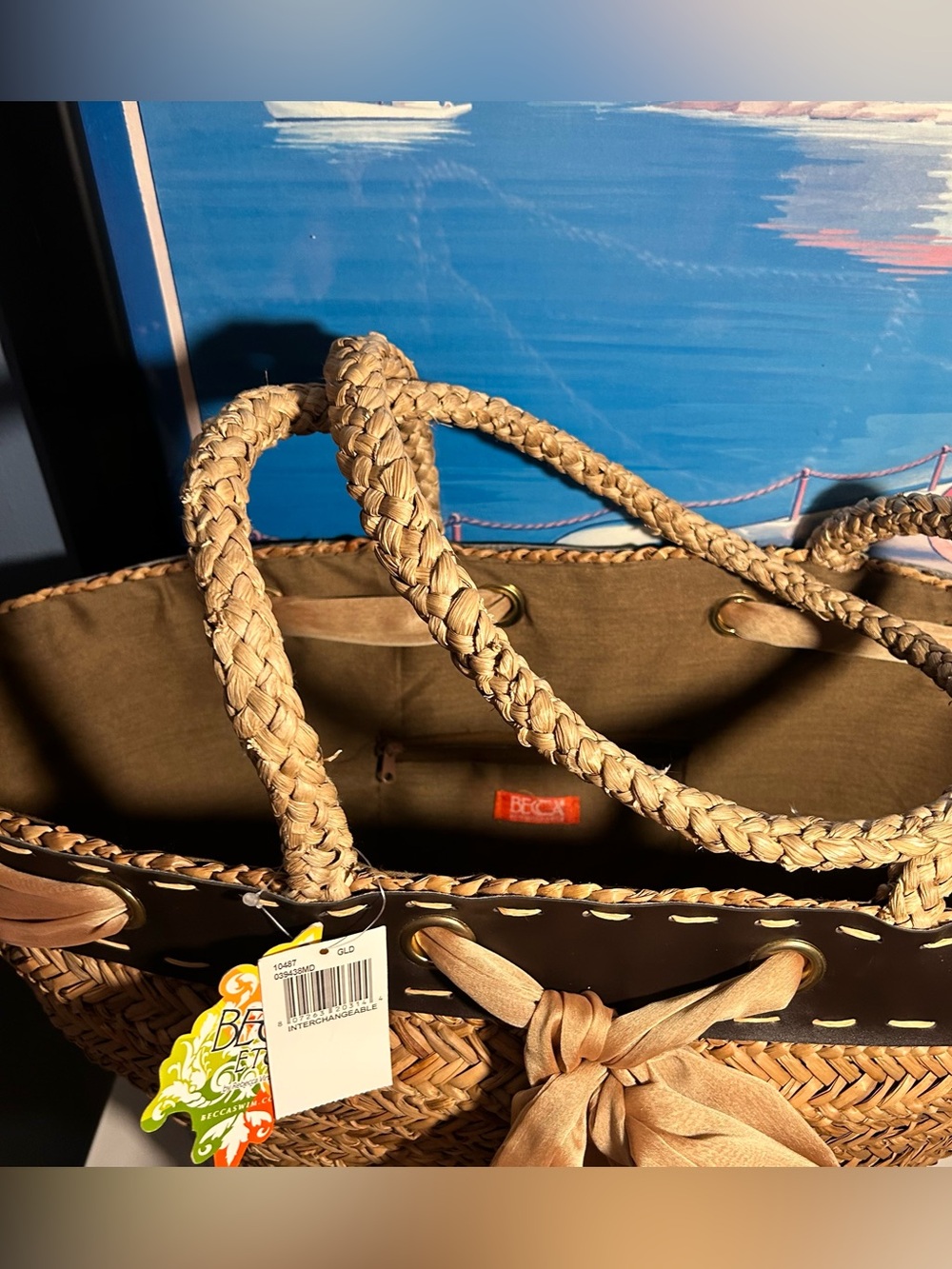 Becca Rafia beach tote - Picture 7 of 8